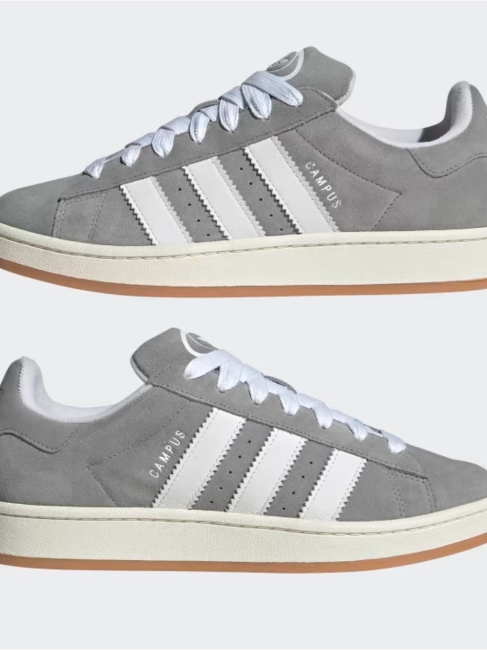 adidas Campus Suede Sneakers - Grey and White